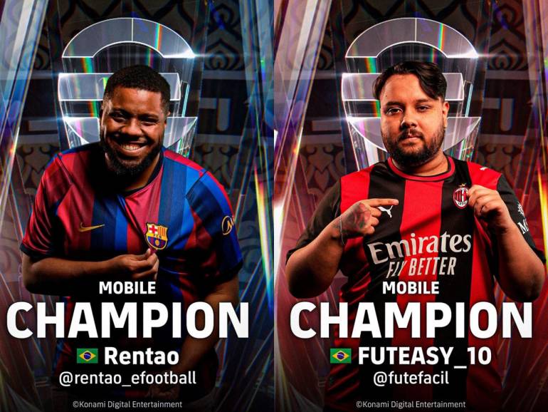 2 เกมเมอร์บราซิล ผู้คว้าแชมป์การแข่งขัน eFootball Championship 2026 ทั้งแบบโมบายล์ และคอนโซล
