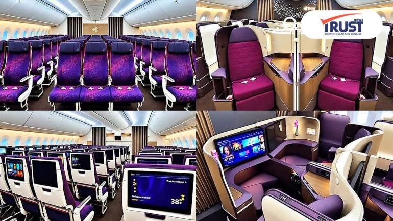 การบินไทย เผยเก้าอี้-ห้องโดยสารแบบใหม่ เริ่มใช้กับเครื่อง 787 ใหม่ที่จะมาปี 70