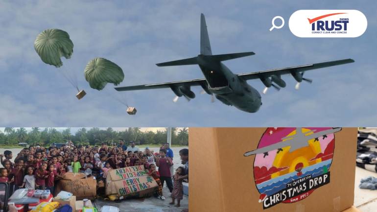 พันธมิตร 4 ชาติปฏิบัติการ Christmas Drop 2025 ทิ้งของขวัญให้ชาวเกาะในแปซิฟิก