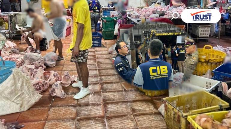 CIB-ปศุสัตว์บุกโรงชำแหละกลางกรุง พบหมูเถื่อน 1,800 กิโลกรัม