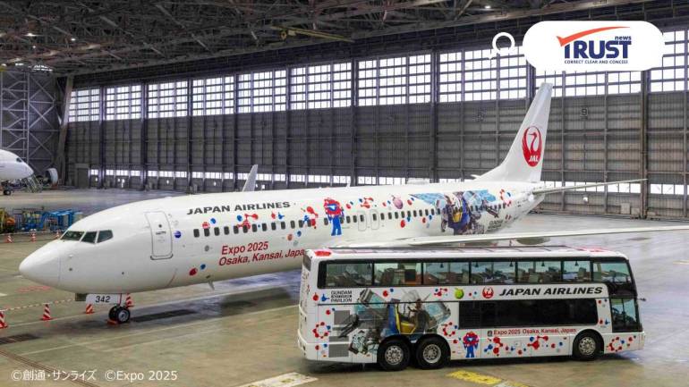 เปิดตัว JAL Gundam JET โบอิ้ง737 ลายกันดั้ม รับงาน Osaka/KANSAI Expo 2025
