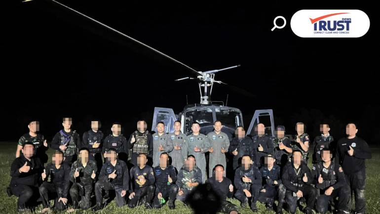 ฮ.ทัพบกบินช่วย 19 ทหารพราน ขาดการติดต่อกว่า 3 วัน หลังไปหา BM-21 ตามชายแดน