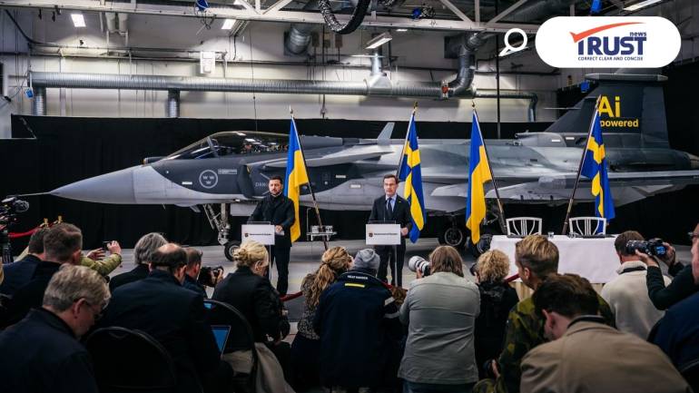 เอาแน่! ยูเครนลงนามกับสวีเดน ยกเครื่องทัพฟ้า เตรียมซื้อ Gripen 100-150 ลำ