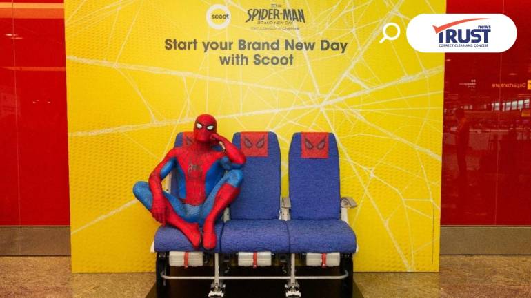 Scoot  เปิดตัวเครื่องบินธีม Spider-Man: Brand New Day ประเดิมเหินฟ้าสู่นาริตะ