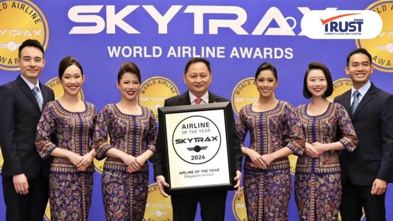 สิงคโปร์ แอร์ไลน์ส คว้ารางวัล สายการบินยอดเยี่ยมของโลก ปี 2026 จาก SKYTRAX  