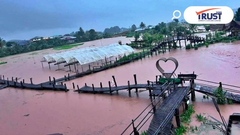 จังหวัดน่านสรุปสถานการณ์อุทกภัยน้ำท่วม 4 อำเภอ 9 ตำบล รวม 17 หมู่บ้าน