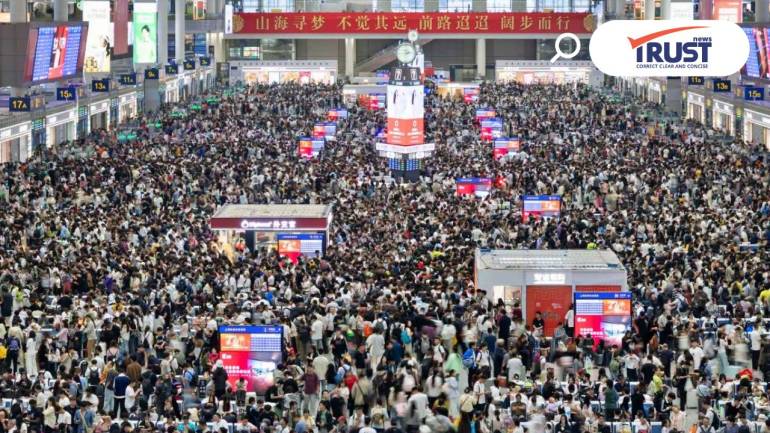 วันหยุดวันชาติจีน 2026 วันแรกทุบสถิติยอดโดยสารรถไฟมากกว่า 25 ล้านครั้ง