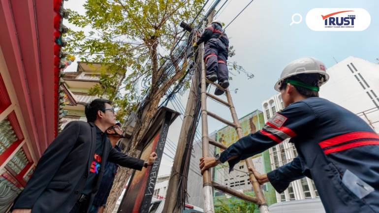 ทรู จับมือ กสทช.-กฟน. จัดระเบียบสายสื่อสารย่านเยาวราชลงดิน รับปีม้ามหามงคล