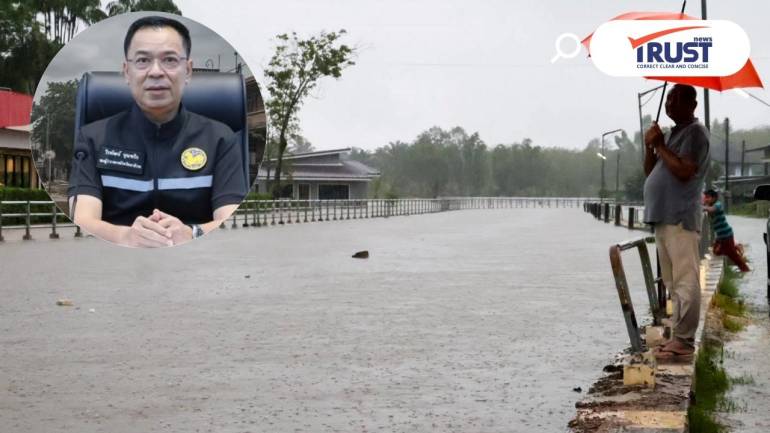 นราธิวาส เตือน 3 อำเภอรับสถานการณ์น้ำล้นตลิ่งที่ ระแงะ ยี่งอ และ อ.เมือง