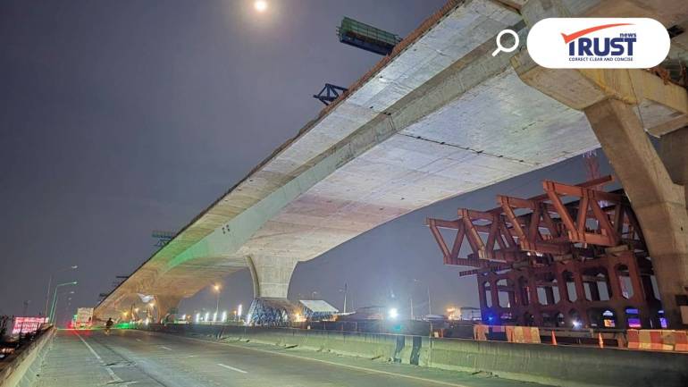 ทางหลวง พร้อมคืนผิวจราจร M82 ช่วงพระราม 2 ช่วงกลางวัน 100% ทำเสร็จรวม 19 กม.