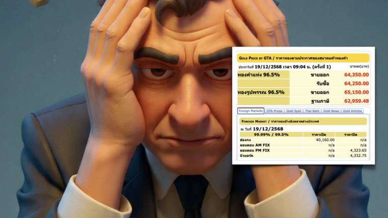 แนวโน้มราคาทองคำ วันนี้ (19ธ.ค.68) Sideway Up รอซื้อตามแนวรับ