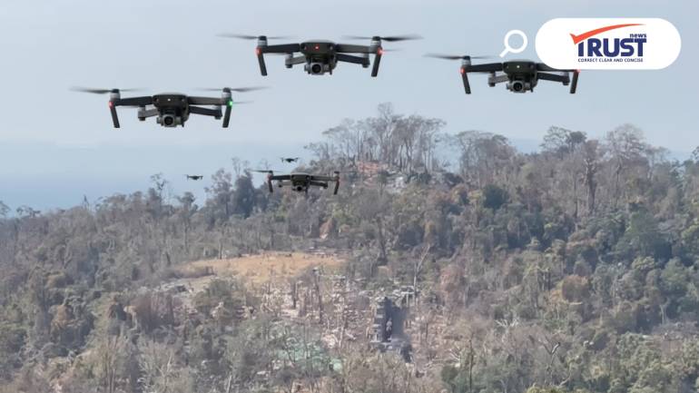 ผ่านไป 48 ชั่วโมง ทบ.พบโดรนฝ่ายกัมพูชาล้ำแดนกว่า 250 ลำ เข้าข่ายละเมิด GBC