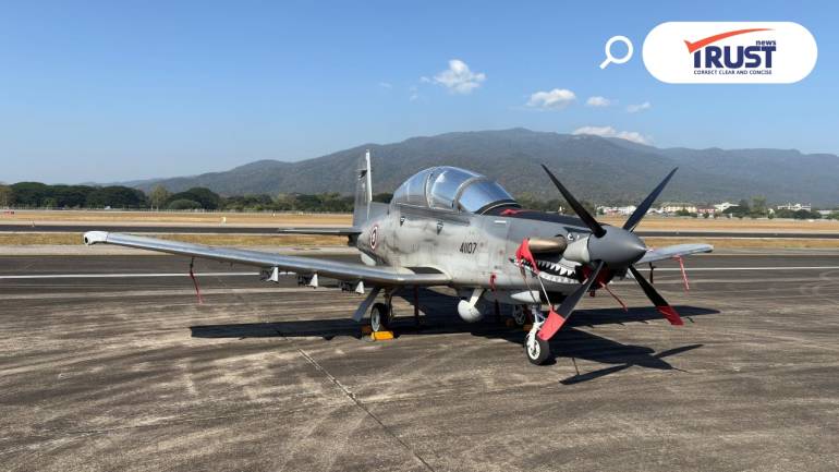 เครื่องบิน AT-6 TH ตกที่ อ.จอมทอง จ.เชียงใหม่ ยังไม่มีรายงานนักบินดีดตัว