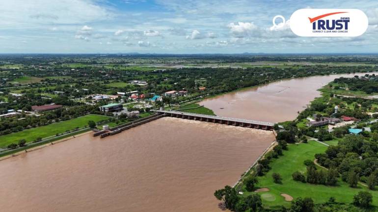 ฝนตกหนักน้ำเหนือทะลัก เขื่อนเจ้าพระยาเพิ่มการระบายเป็น 2,400 ลบ.ม./วินาที