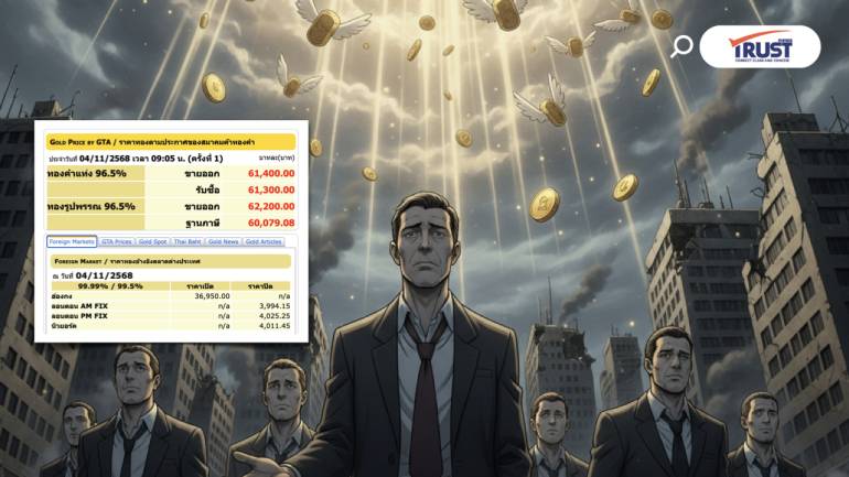 แนวโน้มราคาทองวันนี้ (4พ.ย.68) ยังคงเป็น Sideway