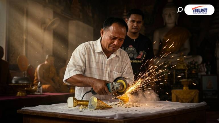 สรุปดราม่า ทองพระเกศหาย สู่การผ่าทวงบริสุทธิ์ช่างหล่อ 